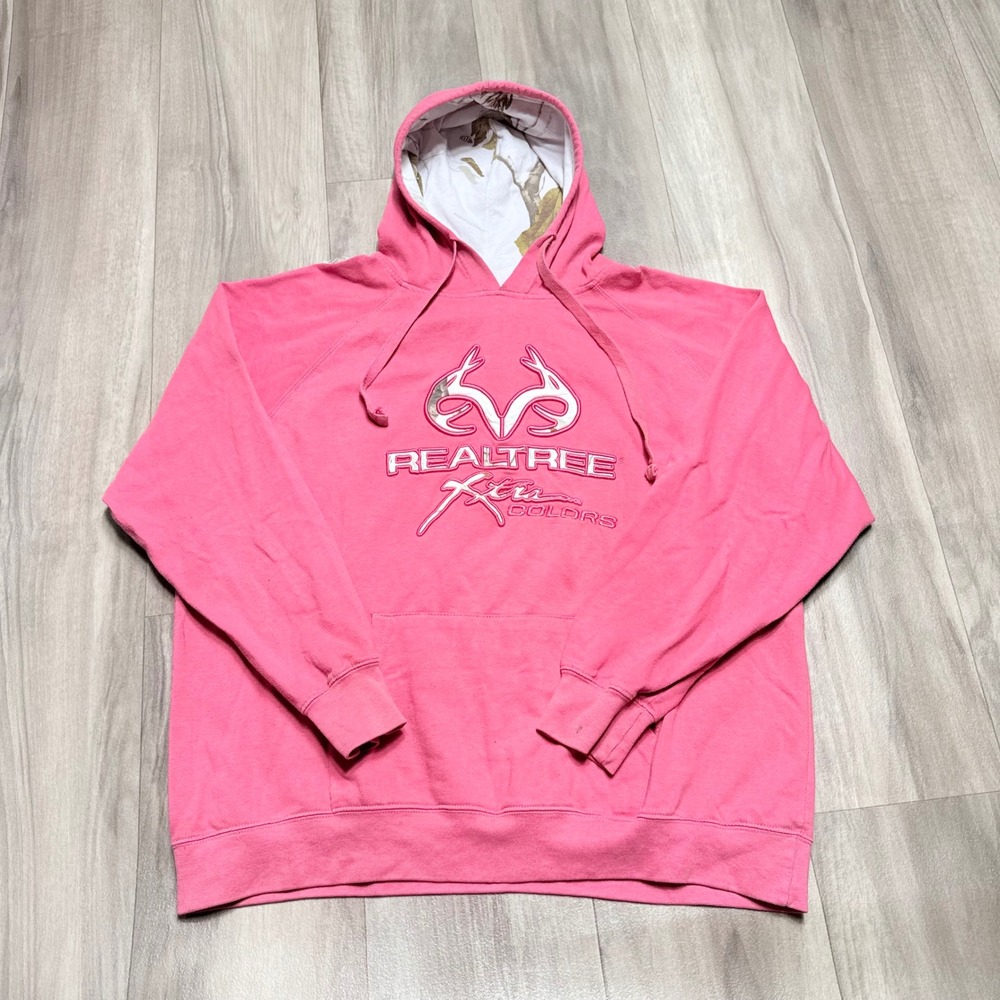 Realtree Xtra Colors Pink Camo Lined Embroidered Hoodie XXL RN 120422